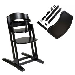 BabyDan - krzesełko do karmienia DanChair + tacka DanTray ZESTAW, czarny