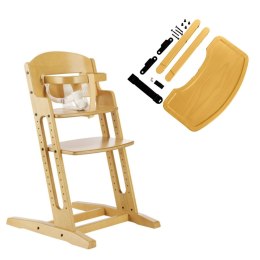 BabyDan - krzesełko do karmienia DanChair + tacka DanTray ZESTAW, naturalny