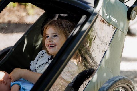 Hamax - przyczepka rowerowa Outback Next, dusty green