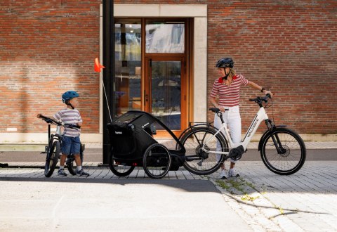 Hamax - przyczepka rowerowa Outback Next, podwójna, black