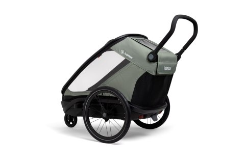 Hamax - przyczepka rowerowa Outback Next, podwójna, dusty green