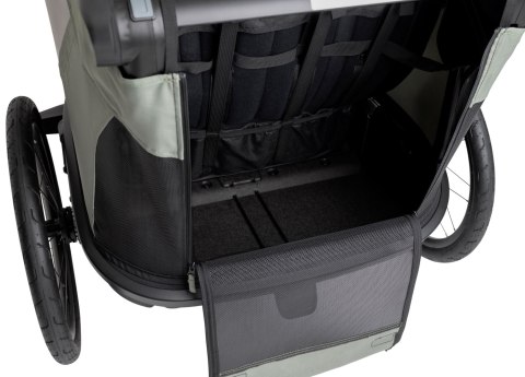 Hamax - przyczepka rowerowa Outback Next, podwójna, dusty green