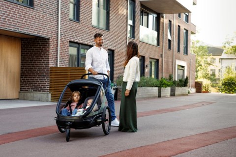 Hamax - przyczepka rowerowa Outback Next, podwójna, dusty green