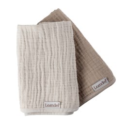 LEANDER - podkład muślinowy na przewijak MATTY™, 2-pak, cappuccino/mocca