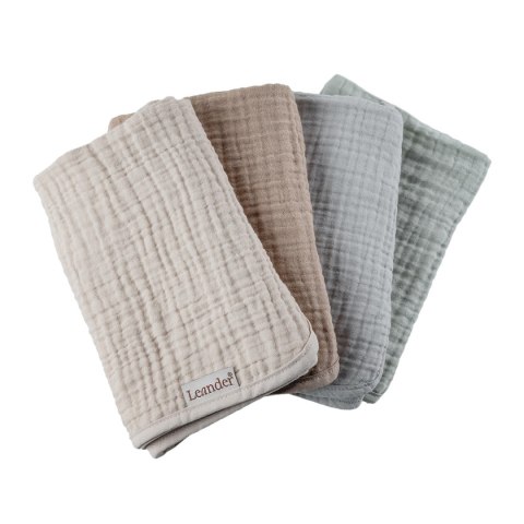 LEANDER - podkład muślinowy na przewijak MATTY™, 2-pak, cappuccino/mocca