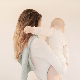 LEANDER - podkład muślinowy na przewijak MATTY™, 2-pak, grey/sage green