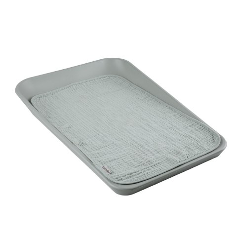 LEANDER - podkład muślinowy na przewijak MATTY™, 2-pak, grey/sage green