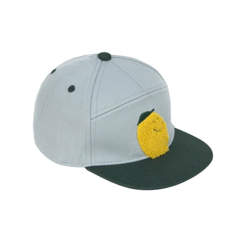 Lassig Czapka z daszkiem dziecięca Little Gang Lemon light blue/dark green