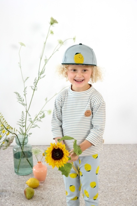 Lassig Czapka z daszkiem dziecięca Little Gang Lemon light blue/dark green