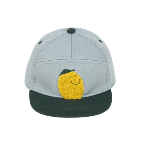 Lassig Czapka z daszkiem dziecięca Little Gang Lemon light blue/dark green