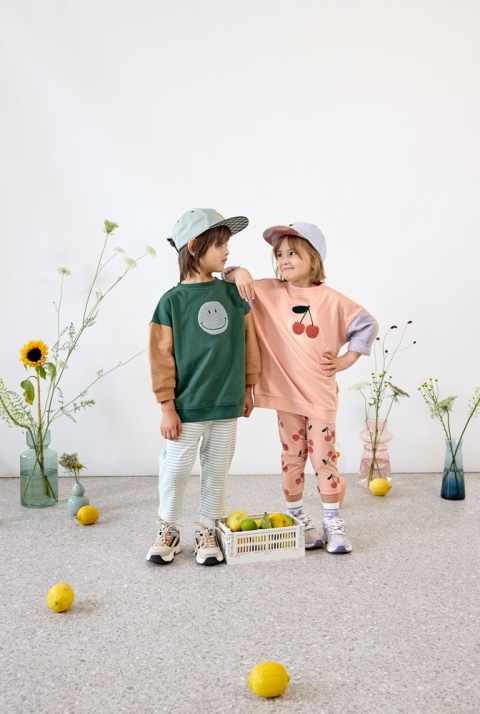 Lassig Czapka z daszkiem dziecięca Little Gang Lemon light blue/dark green