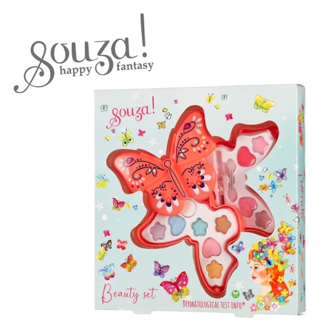 Souza! Kasetka z kosmetykami dla dzieci Motyl 13 el.