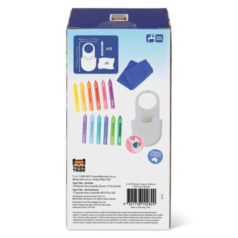 Tiger Tribe Zabawki Kąpielowe - Zestaw Łazienkowych Kredek z Organizerem