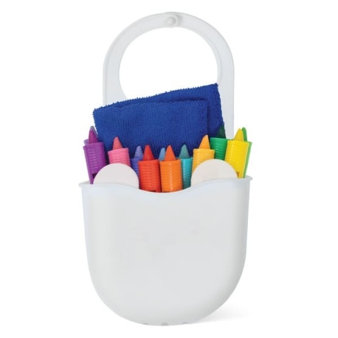 Tiger Tribe Zabawki Kąpielowe - Zestaw Łazienkowych Kredek z Organizerem