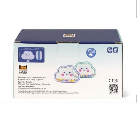 Tiger Tribe Zabawki Kąpielowe - Grzechotki Kolorowe Chmurki