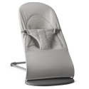 BABYBJORN - leżaczek BALANCE SOFT WOVEN/JERSEY Tri Fabric, Ciemny Szary + zabawka do leżaczka - Googly Eyes