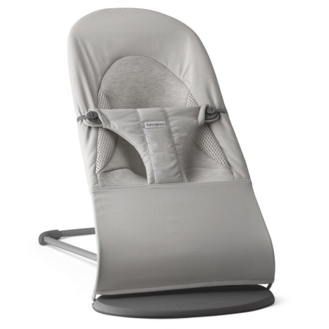 BABYBJORN - leżaczek BALANCE SOFT WOVEN/JERSEY Tri Fabric, Ciemny Szary + zabawka do leżaczka - Googly Eyes