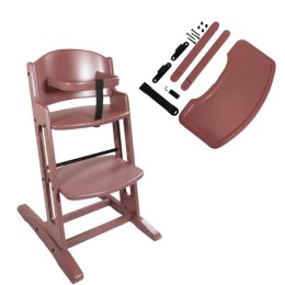 BabyDan - krzesełko do karmienia DanChair + tacka DanTray ZESTAW, rose tan