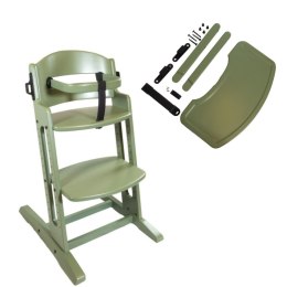 BabyDan - krzesełko do karmienia DanChair + tacka DanTray ZESTAW, tendril green
