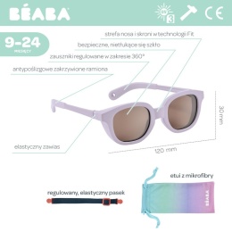 Beaba Okulary przeciwsłoneczne dla dzieci 9-24 miesięcy Lucky - Lilac