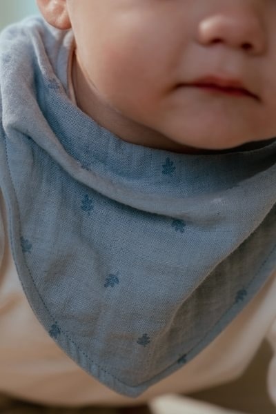 Little Dutch Apaszko-bandanka muślinowa - zestaw 2 szt. Pure Denim Blue