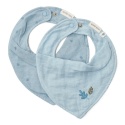 Little Dutch Apaszko-bandanka muślinowa - zestaw 2 szt. Pure Denim Blue