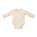 Little Dutch Body kopertowe z długim rękawem Soft Beige Stripe