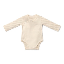 Little Dutch Body kopertowe z długim rękawem Soft Beige Stripe