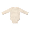 Little Dutch Body kopertowe z długim rękawem Soft Beige Stripe