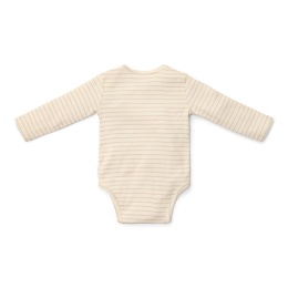 Little Dutch Body kopertowe z długim rękawem Soft Beige Stripe