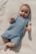 Little Dutch Body z krótkim rękawem Stone Blue stripe 56 cm