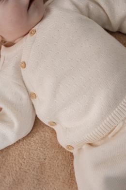 Little Dutch Kardigan kopertowy Off White