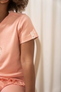 Little Dutch T-shirt z krótkim rękawem Flower Pink - 74
