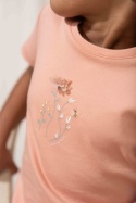 Little Dutch T-shirt z krótkim rękawem Flower Pink - 74