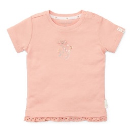 Little Dutch T-shirt z krótkim rękawem Flower Pink - 74