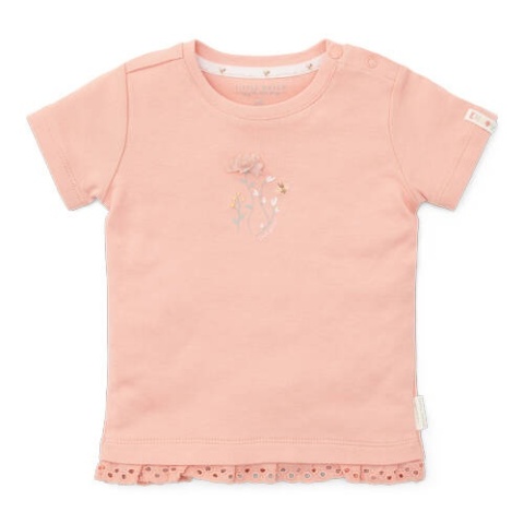 Little Dutch T-shirt z krótkim rękawem Flower Pink - 74