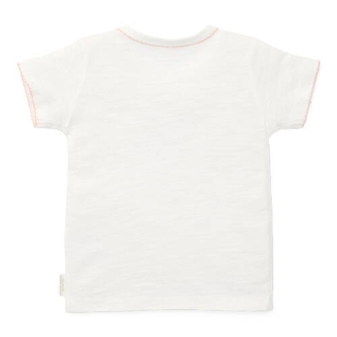 Little Dutch T-shirt z krótkim rękawem Off White Flower Girl - 74