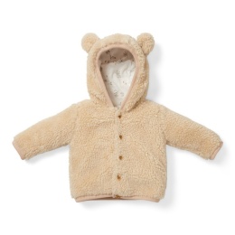 Little Dutch Zapinana bluza z kapturem Teddy - Baby Bunny Sand 92