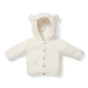 Little Dutch Zapinana bluza z kapturem Teddy - Baby Bunny Off-White 74