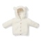 Little Dutch Zapinana bluza z kapturem Teddy - Baby Bunny Off-White 74