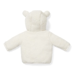 Little Dutch Zapinana bluza z kapturem Teddy - Baby Bunny Off-White 74