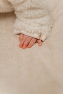 Little Dutch Zapinana bluza z kapturem Teddy - Baby Bunny Off-White 74