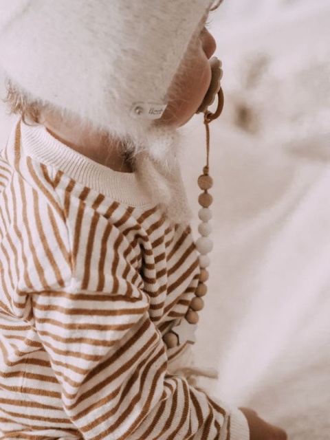 Zawieszka do smoczka drewniana - Grey