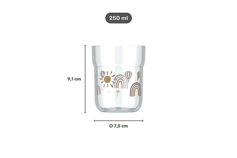 MEPAL Szklanka dziecięca 250ml Mio Sunshine & Rainbow