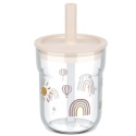 MEPAL Szklanka dziecięca ze słomką Mio 250ml Sunshine & Rainbow