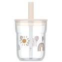 MEPAL Szklanka dziecięca ze słomką Mio 250ml Sunshine & Rainbow