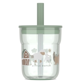 MEPAL Szklanka dziecięca ze słomką Mio 250ml Little Farm