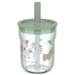MEPAL Szklanka dziecięca ze słomką Mio 250ml Little Farm