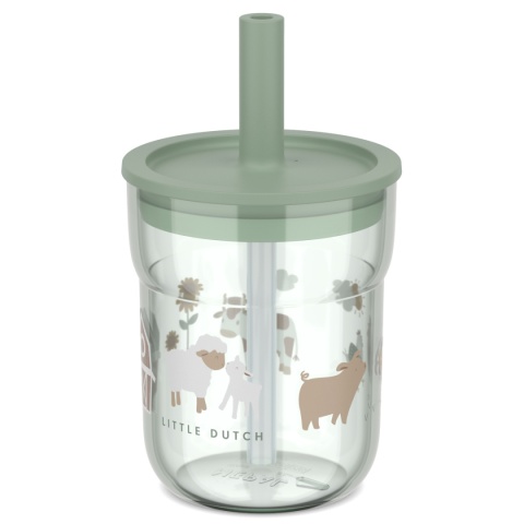 MEPAL Szklanka dziecięca ze słomką Mio 250ml Little Farm