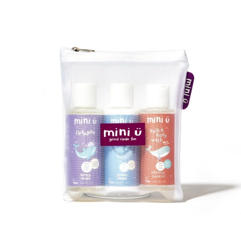 PODRÓŻNY ZESTAW KOSMETYKÓW DLA DZIECI Z KOSMETYCZKĄ TRAVEL SIZE Mini U